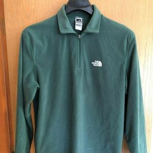 THE NORTH FACE MENS LARGE FLEECE PULLOVER, GREEN,
